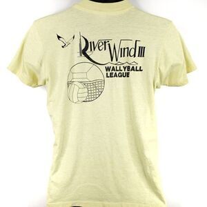 River Wind III Wallyball League T Shirt Vintage 80s Rebound Volleyball 50/50 Med